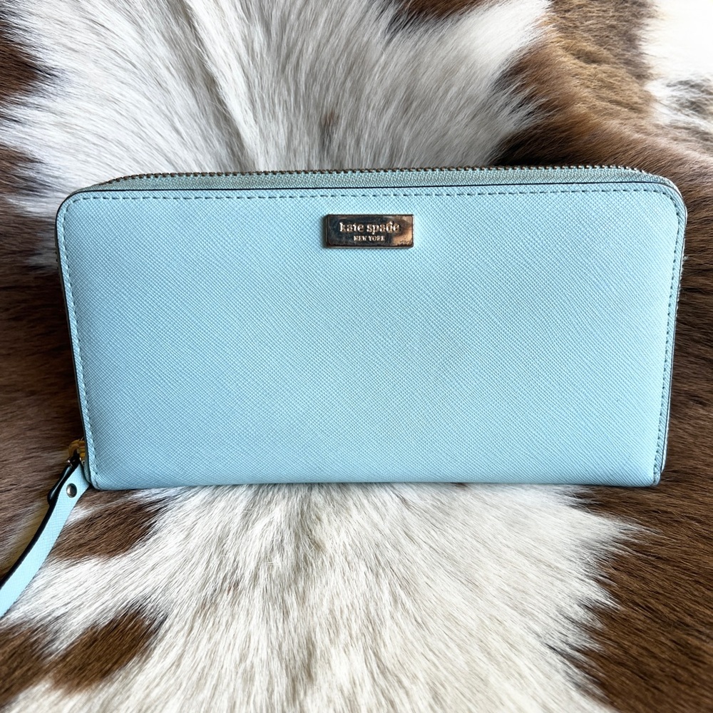 Kate Spade Light Blue Zip Wallet